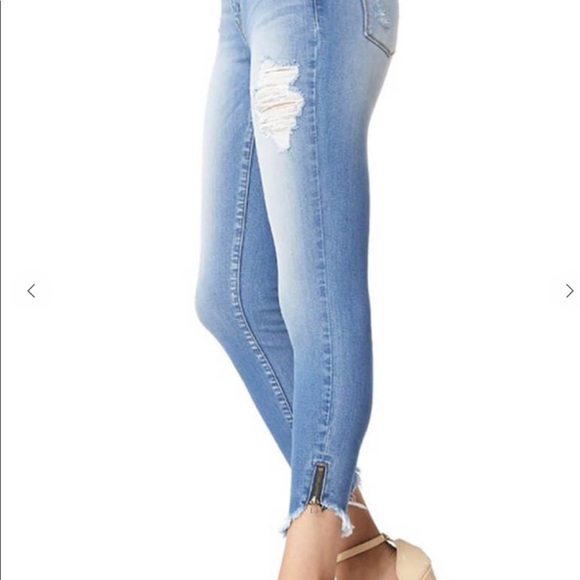 Kancan Destroyed Frayed Hem Ankle Skinny Jeans - Picture 7 of 9